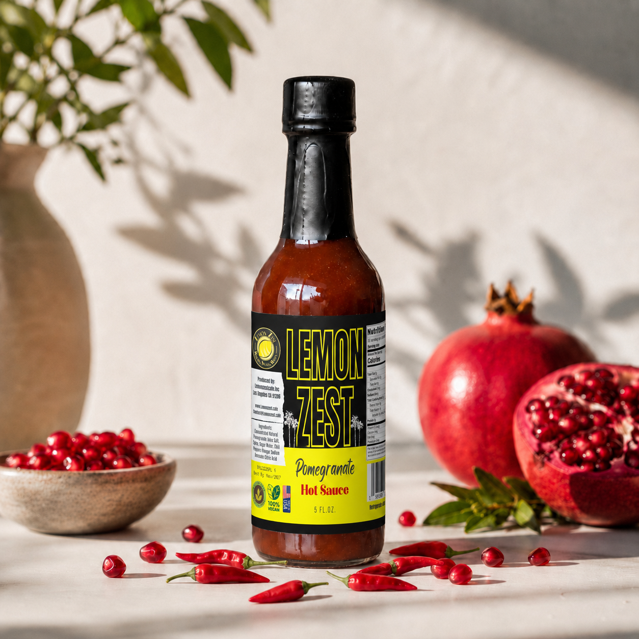 Pomegranate Hot Sauce (Lemón Zëst Version)